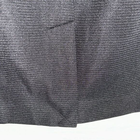 Alfani 14 Modern Edge Deep Black Ribbed Gold Tone Zip Details Pencil Skirt NWT - Picture 8 of 12
